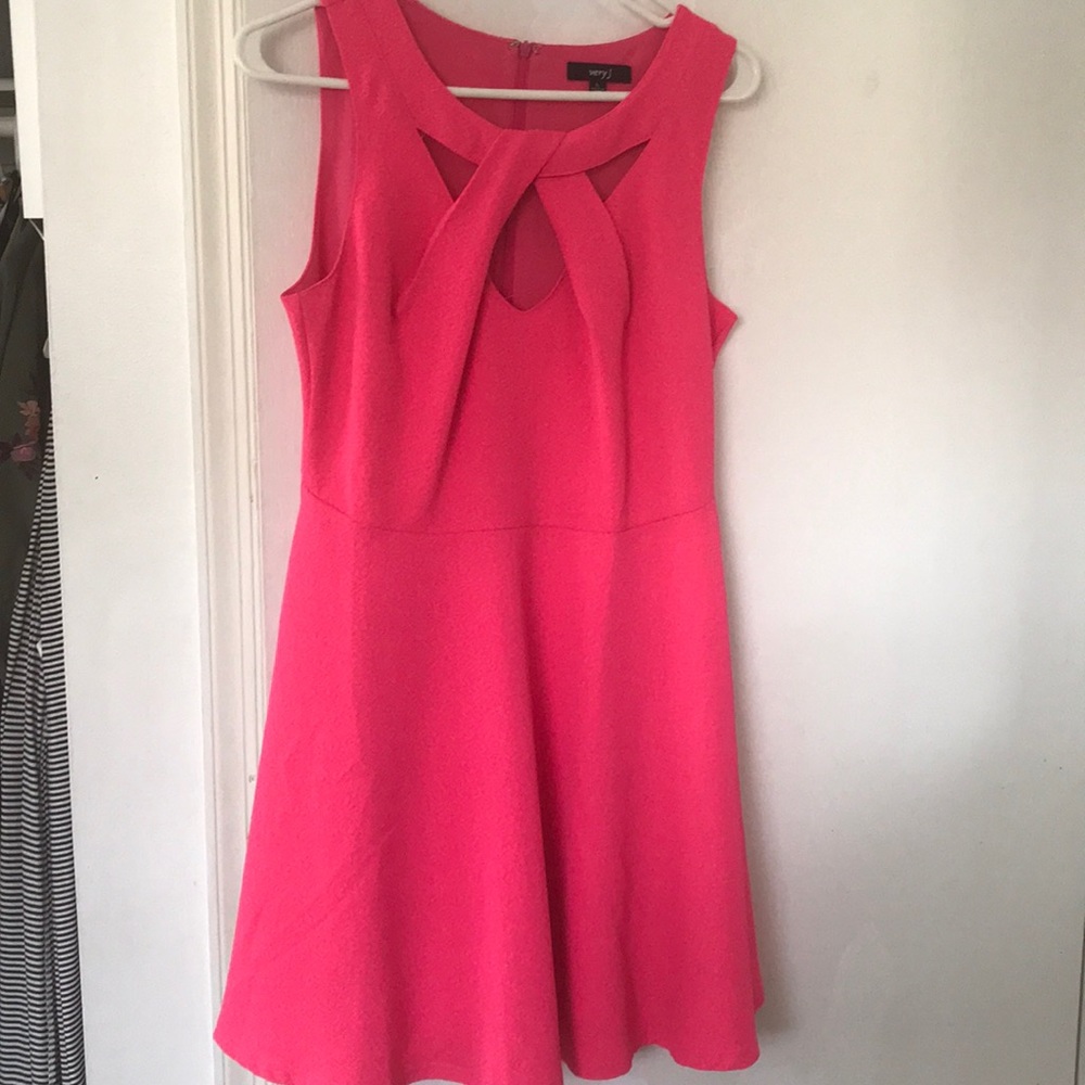 Pink Waffle-Knit dress